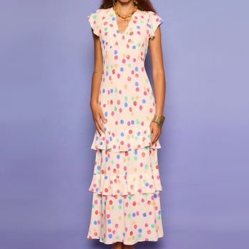 RIXO Meena Shell-Print Crepe Maxi Dress - UK 10