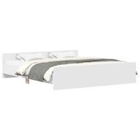 estructura de cama con cabecero piecero blanco 200x200 cm vidaxl