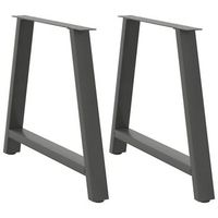 patas para mesa de comedor en forma de a 2 unidades antracita 90 x 72-73 cm acero vidaxl