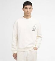 barbour international para hombre mol0750 sudadera staithes blanco roto l casual algodon