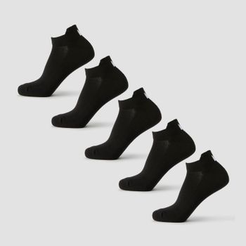 Calcetines tobilleros unisex de MP (paquete de 5) - Negro - UK 9-11