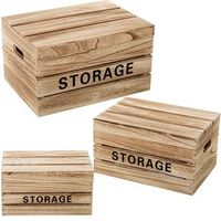 set 3 cajas almacenamiento natural