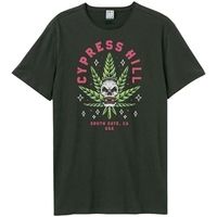 amplified clothing camiseta skull leaf para hombre