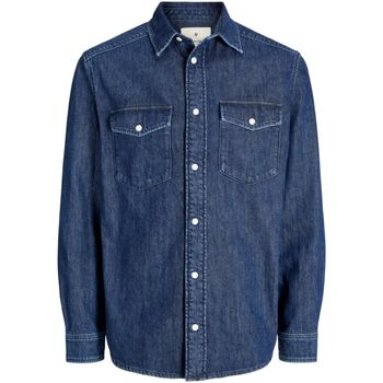 Jack & Jones Camisa manga larga 12275137 JPRBLUBRUCE DENIM L/S SHIRT DARK DENIM para hombre