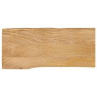 tablero de mesa borde natural madera maciza mango 100x40x25 cm vidaxl