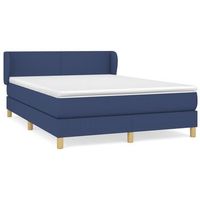 cama tapizada 203x147x88 cm tejido - azul
