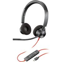 poly blackwire 3320 auriculares usb-c negros