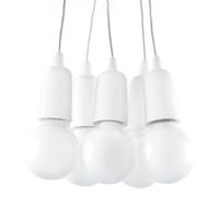 lampara colgante tina blanco 5 luces