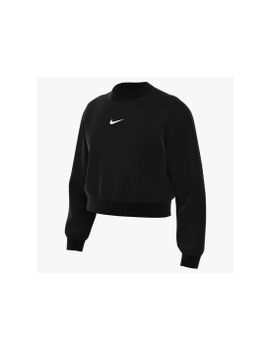 Camiseta Nike Sportswear Studio Oversized Fleece Boxy Niña Negro/Blanco