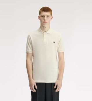 Fred Perry para hombre. M6000 Polo Plain M6000 beige (S), Casual, Algodón, Manga corta