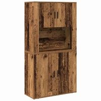 aparador alto madera vieja 80 x 33 x 150 cm vidaxl