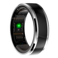 cool anillo smart ring health 22mm plata negro