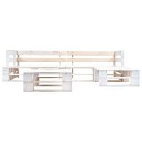 conjunto deconjunto muebles jardin de pales para jardin 4 uds  mesa y sillas madera blanco