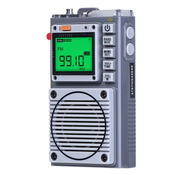 Radio portátil Hanrongda HRD-787 AM/FM/SW/WB Radio de banda completa Reproductor de música Bluetooth Entrada para tarjet
