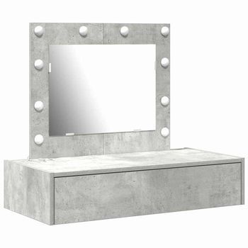 Mesa Tocador | Mesa De Maquillaje Gris 83 X 40 X 70 Cm Madera De Ingeniería