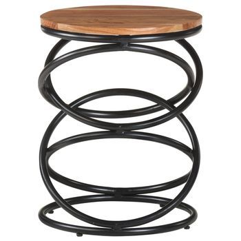 Mesa Auxiliar | Mesita Auxiliar | Mesa De Café De Madera De Acacia Maciza 40x40x52 Cm