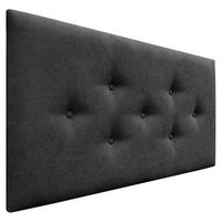 dhome cabecero de tela acualine con 3 hileras intercaladas de botones cabezal tapizado cama lujonegro 105cm
