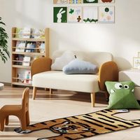 sofa de 2 plazas de terciopelo espuma homcom 130x74x76 cm crema