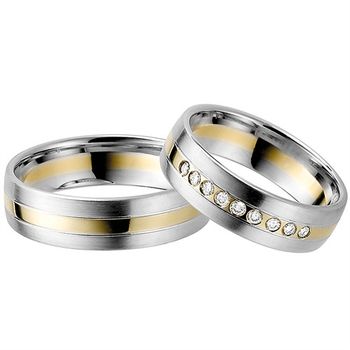 Alianzas oro blanco y amarillo 6mm
