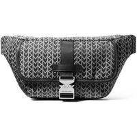 michael michael kors bolso rinonera michael kors eli en jacquard con logo mk negro para hombre
