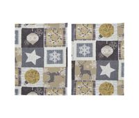 lote de 2 panos de cocina de navidad rustic 50x70 cm