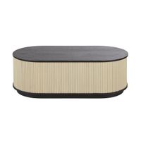 mesa de centro elevable de madera chapada en fresno
