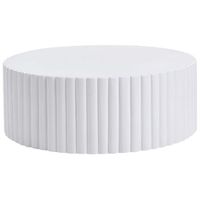 mesa de centro decorativa tablero redondo de fibra de vidrio y mgo resistente a los rayos uv a las manchas al oxido al agua y al viento moderna blanco o 117 cm pozza