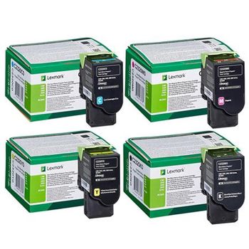 Original Multipack Lexmark MC2640adwe Printer Toner Cartridges (4 Pack) -C242XM0