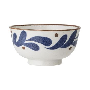 Cuenco porcelana azul y ocre d16,5cm