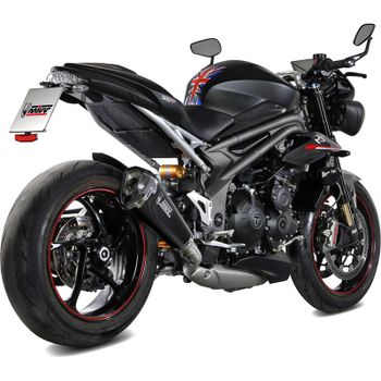 Silenciador de escape Triumph Speed Triple 1050 '18- MIVV Delta Race carbono