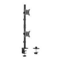 aisens soporte de mesa eco giratorio e inclinable para 2 monitor tv 9kg de 17 32 negro