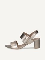 caprice heeled sandal metallic made of leather with block heel size 385
