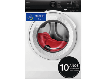Lavadora carga frontal - AEG LFE6G54H2B, 10.5 kg, 1400 rpm, 10 programas, Ciclo rápido 45 min, Higiene con Vapor, Blanco