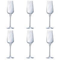 juego de 6 copas flauta cristal 21 cl