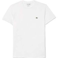 lacoste tops y camisetas cotton pima crew neck t-shirt white para hombre
