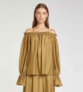 Marella para mujer. 2613111042200 Blusa Mllmeringa marrón (38), Casual, Modal, Manga larga