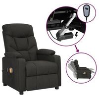 sillon de masaje electrico tela negro vidaxl