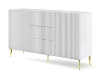 comoda efecto madera blanco y crema led