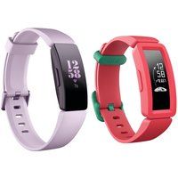 fitbit inspire hr fitness tracker  ace 2 kids fitness tracker bundle - lilac  watermelon teal