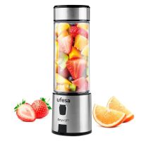 batidora de vaso portatil ufesa onyx go  up 400ml tritan 6 cuchillas carga usb negra
