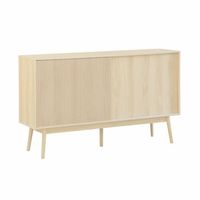 aparador escandinavo efecto madera con 2 puertas 150cm natural