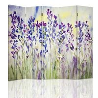 biombo lavender watercolour - separador de ambientes  cm 180x180 5 paneles