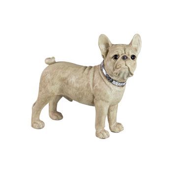 Figura Perro Bulldog Frances Resina 33x16x30 Cm