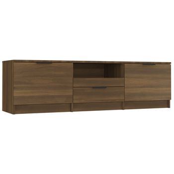 Mueble Tv | Mueble De Salón | Armario Tv Madera Contrachapada Roble Marrón 140x35x40 Cm