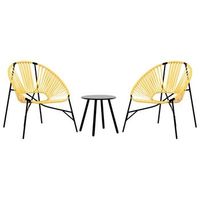 juego de sillas de jardin 3 uds ratan sintetico negro y amarillo cfw378735