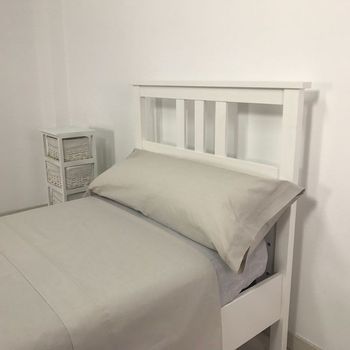 Juego Sábanas Lisas Algodón 3 O 4 Piezas  Carol 200 Cm (con Dos Almohadones) Rufino Diaz, Beige