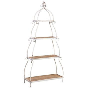 Estantería de madera y metal  80.5x35.5x173h cm marrón