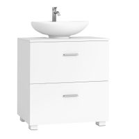 mueble bajo lavabo con 2 cajones de color blanco