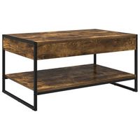mesa de cafe  mesa de centro roble humo 80 x 50 x 40 cm madera contrachapada