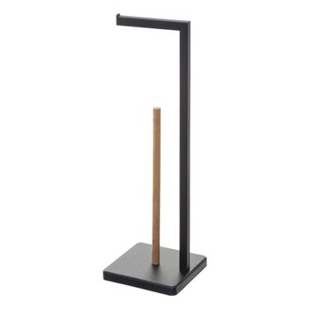Portarrollo de metal en negro ø20x64,5cm